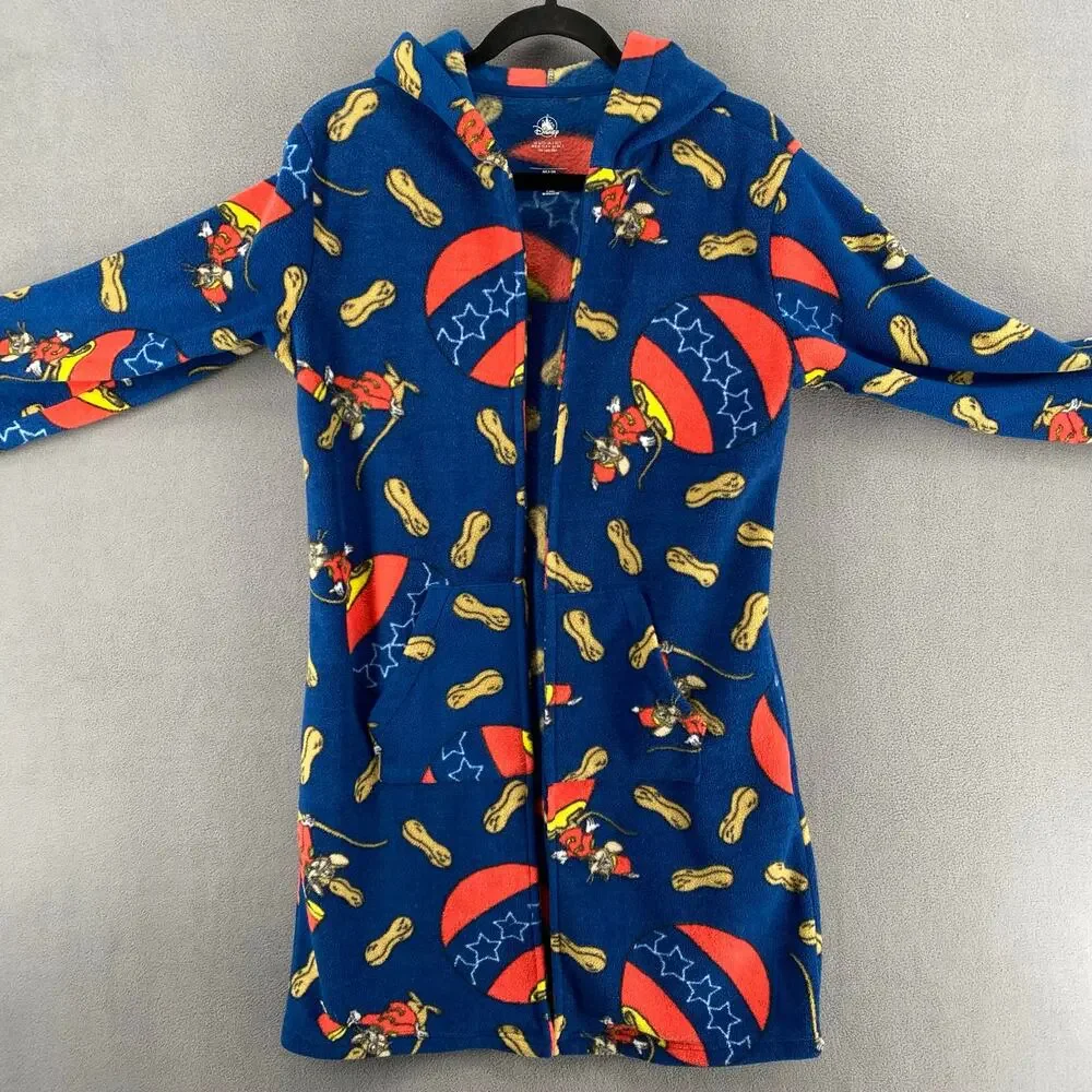 Disney Dumbo Fleece Hoodie Loungewear Womens S Blue Comfy Timothy Mouse